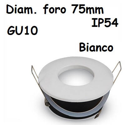Faretto incasso Rotondo IP54 Bianco